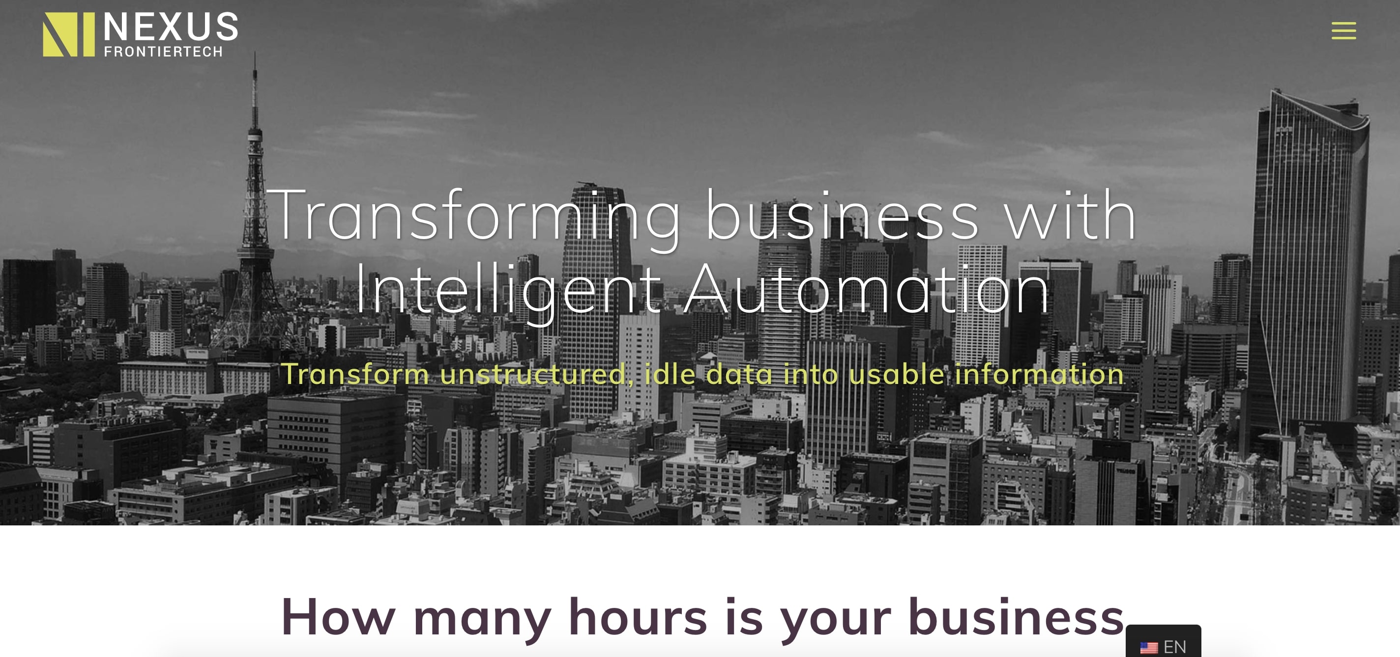 Nexus Frontier Tech AI公司網站首頁
