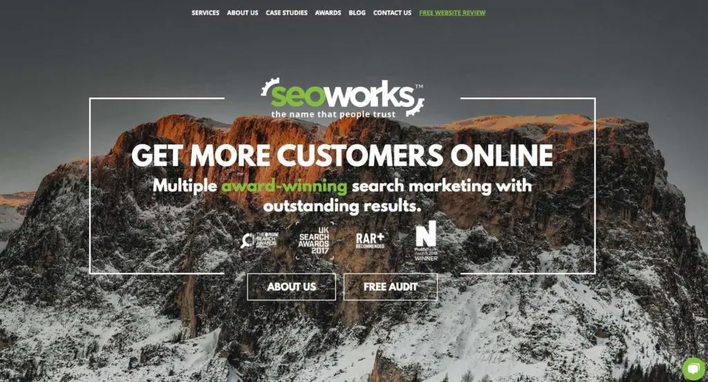 Seoworks B2BSEOホームページ
