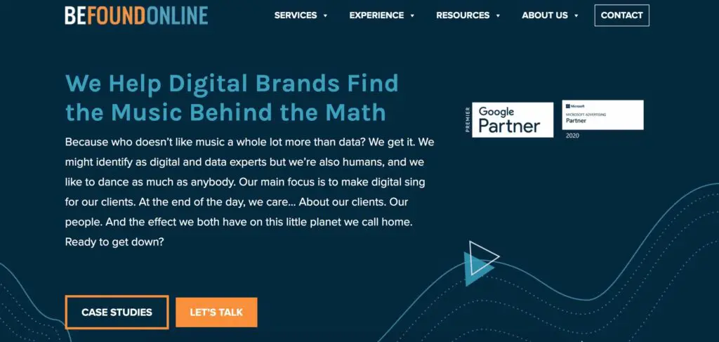 オンラインで見つけられるB2BSEOエージェンシーのホームページ