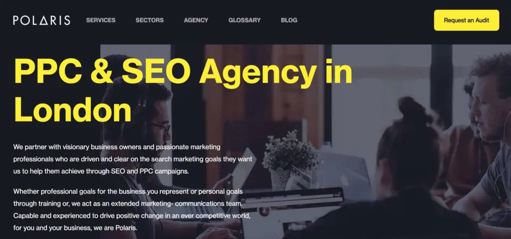 Polaris B2BSEOエージェンシーのホームページ