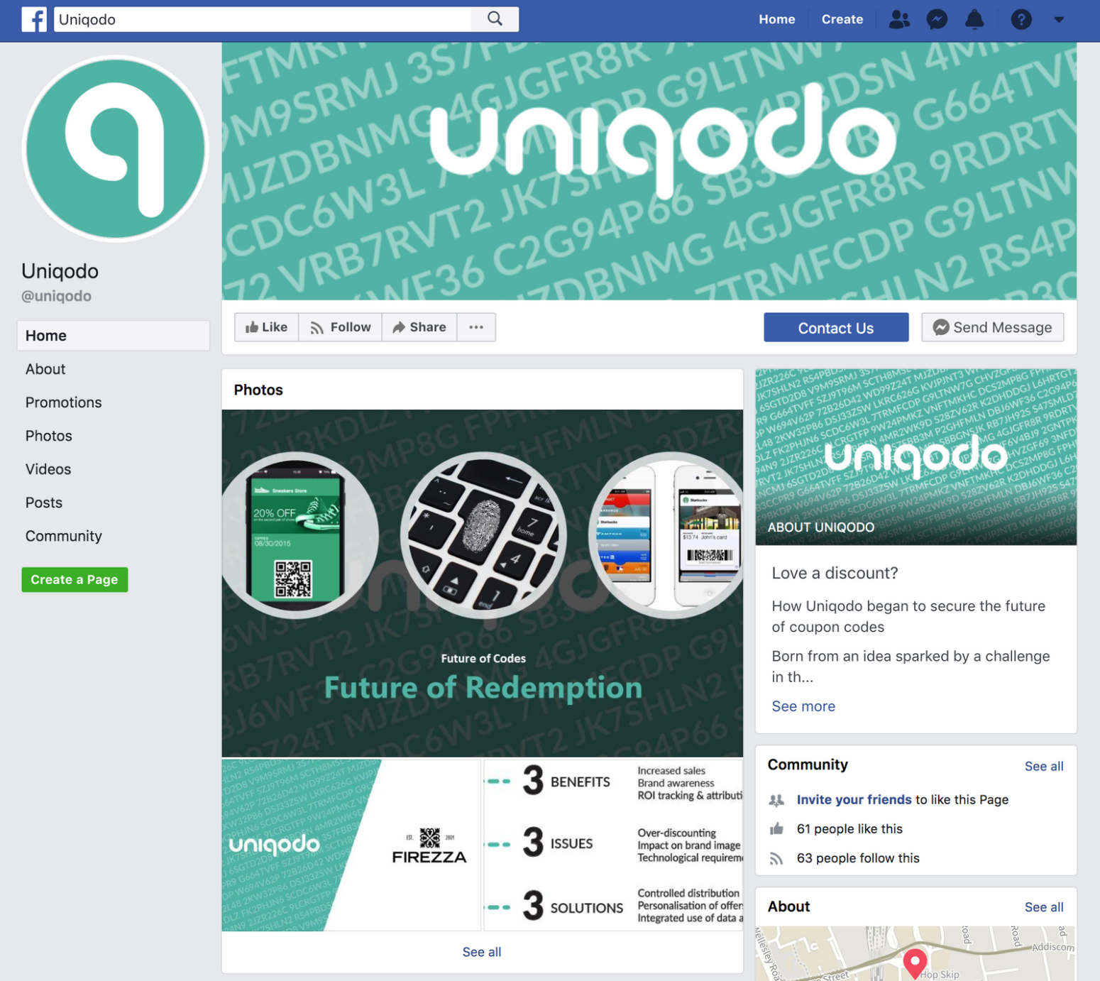 Strona Uniqodo na Facebooku