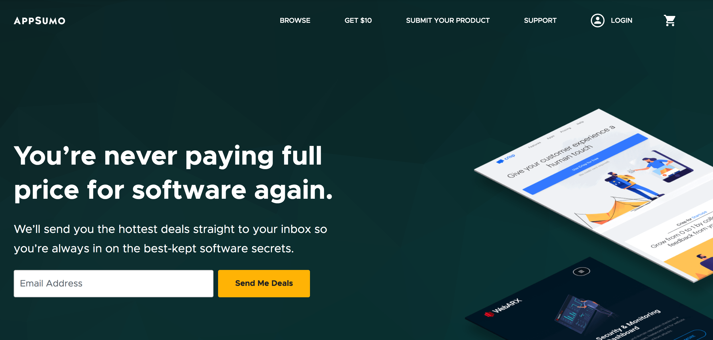 Appsumoホームページ