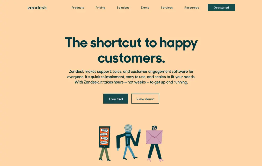 Zendesk 免费试用示例