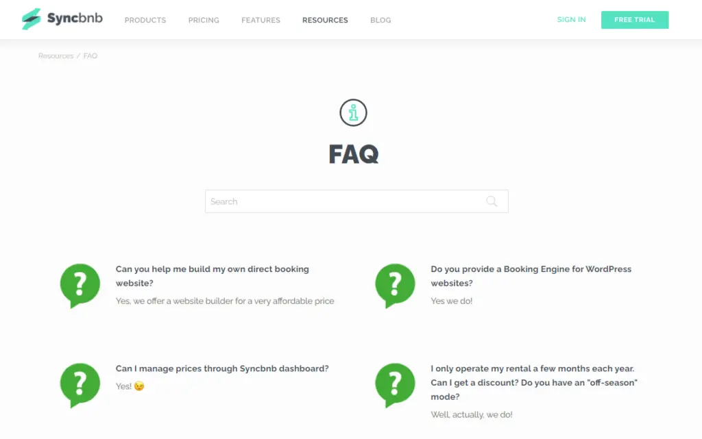 الأسئلة الشائعة لـ Syncbnb