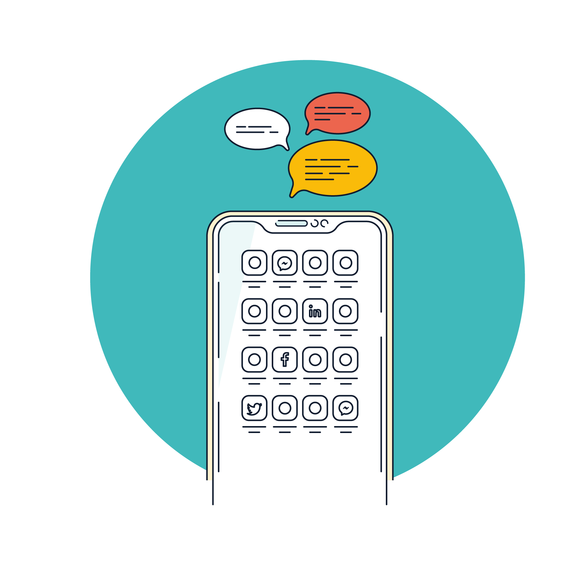 telepon menerima dan mengirim pesan