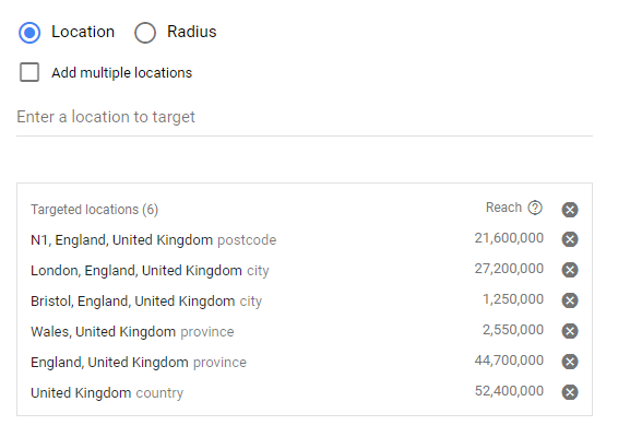 AdWords'te Yer Hedefleme