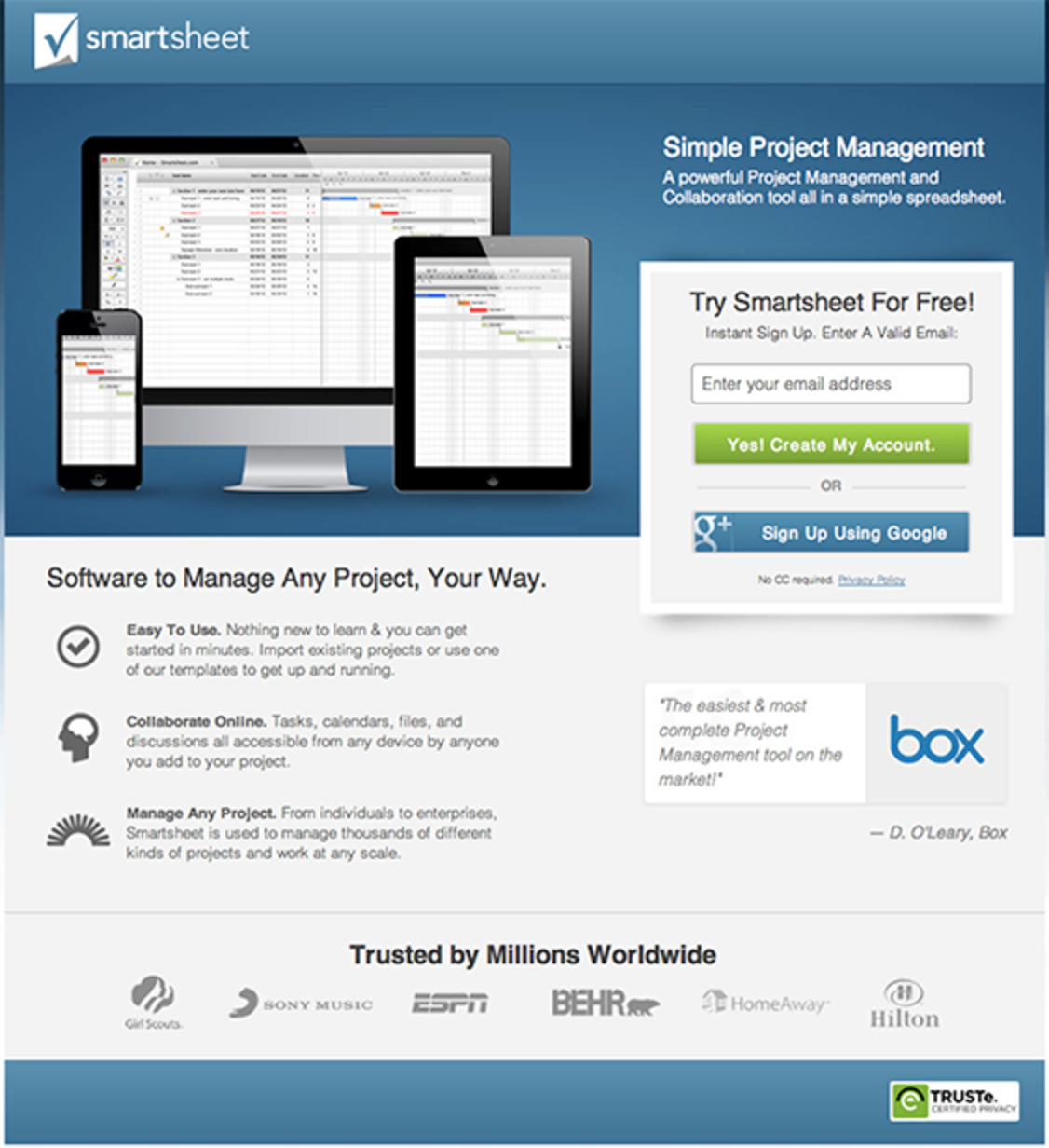 smartsheet-landing-page-przejrzysta-struktura