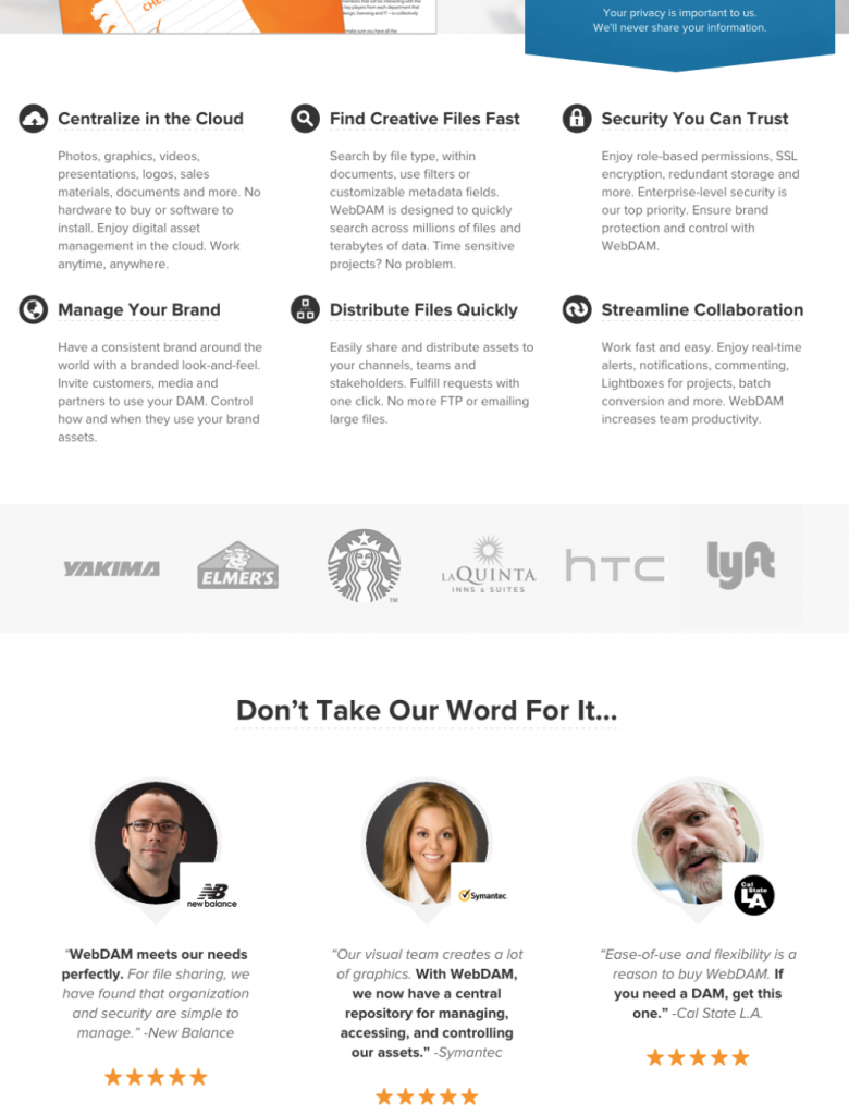 webdam-strona-docelowa-wykorzystująca-sygnały-zaufania