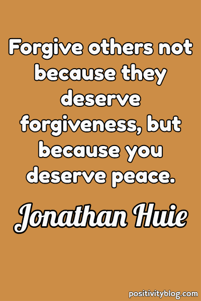 Цитата о прощении Джонатана Хьюи