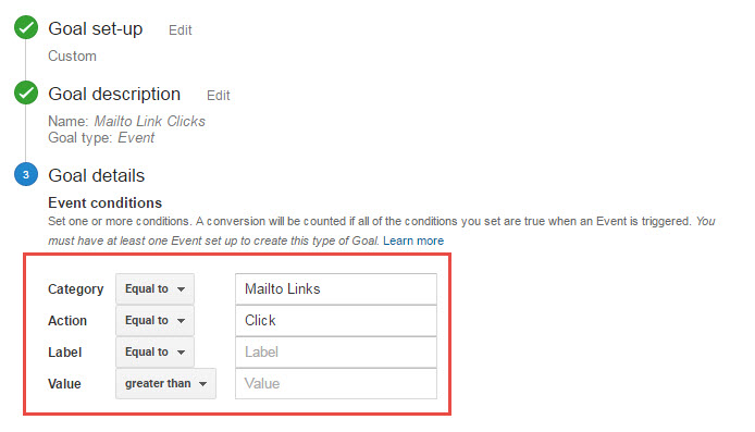 cel zdarzenia mailto