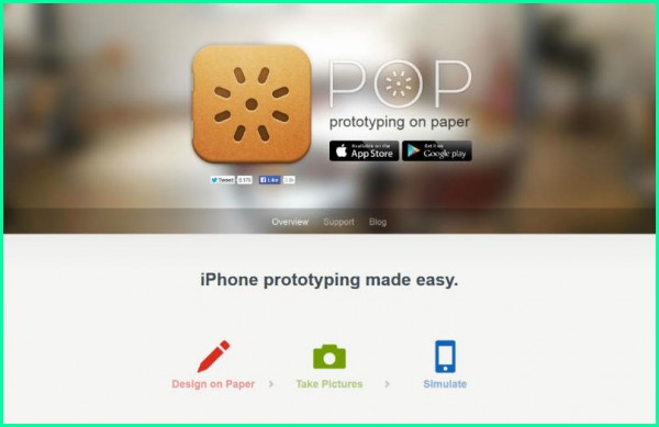 Captura de tela da página de destino POP