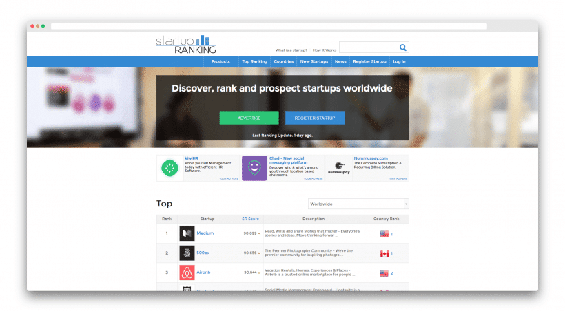 在 StartupRanking 上啟動您的應用