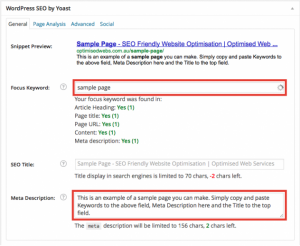 Yoast SEO 도구에 대한 메타 설명