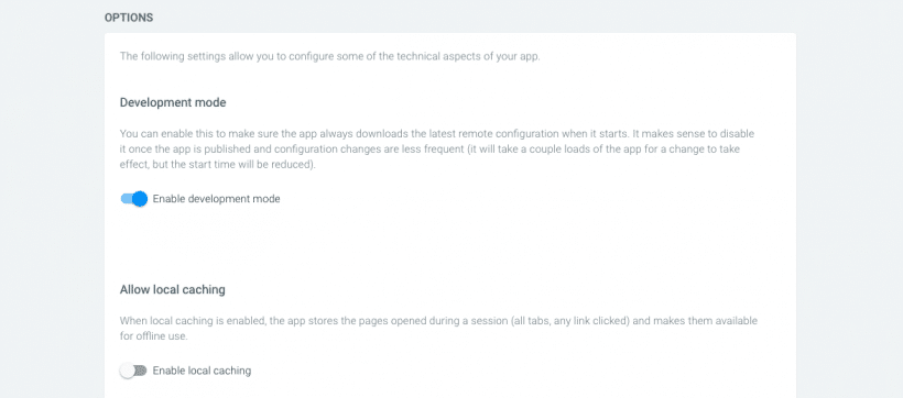 Tela-Outras configurações