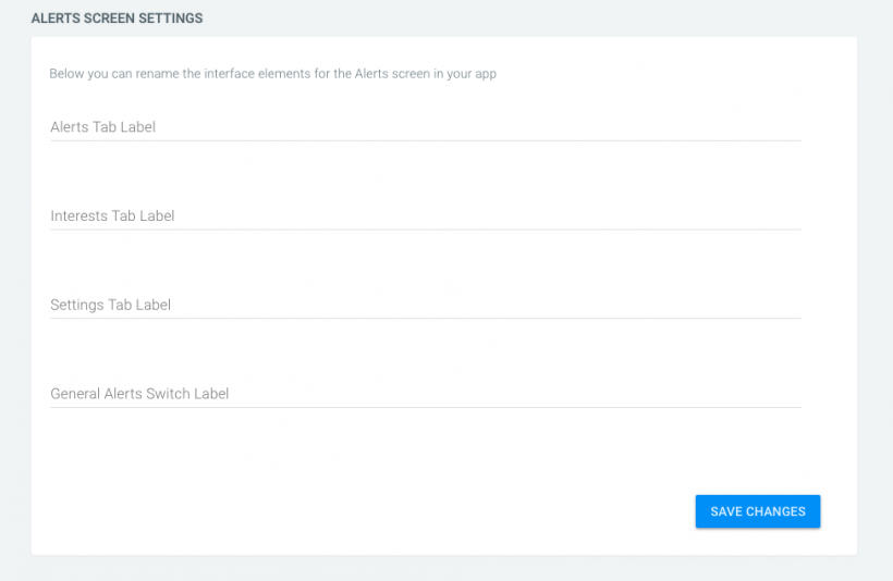 Push Notifications - Alerts Screens