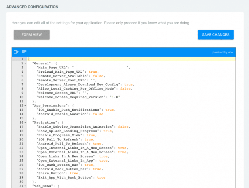 Canvas- Configurações Avançadas
