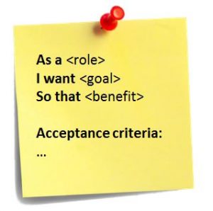 Modelo de histórias de usuários