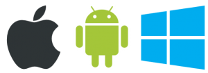 plataformas de aplicativos móveis-apple-android-windows
