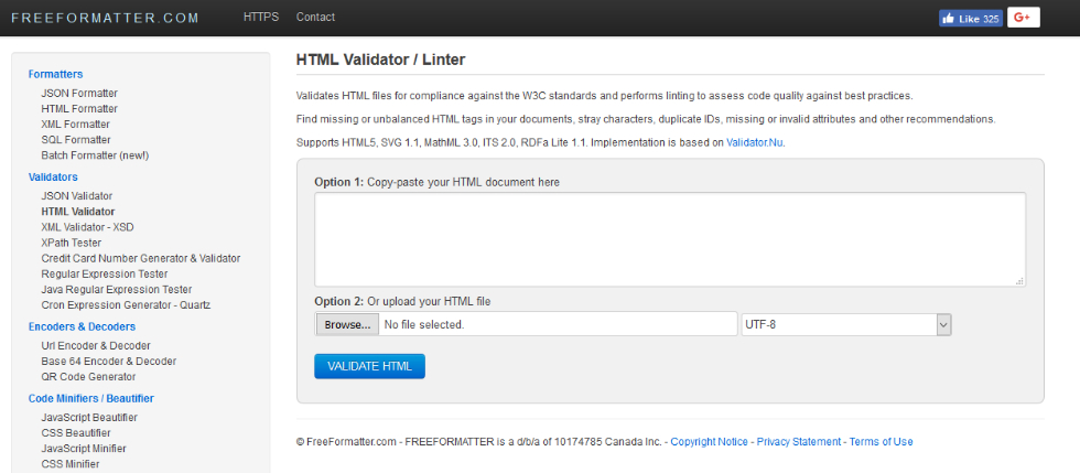 ВАЛИДАТОР HTML