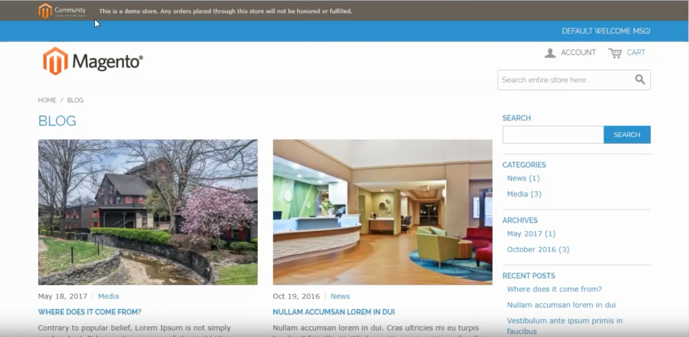 عرض الشبكة - تمديد مدونة Magento