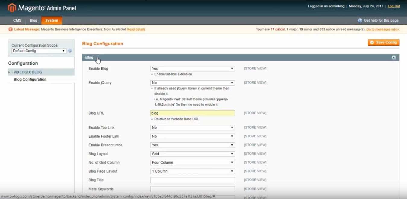 تخصيص ملحق مدونة Magento Customize Magento Blog Extension