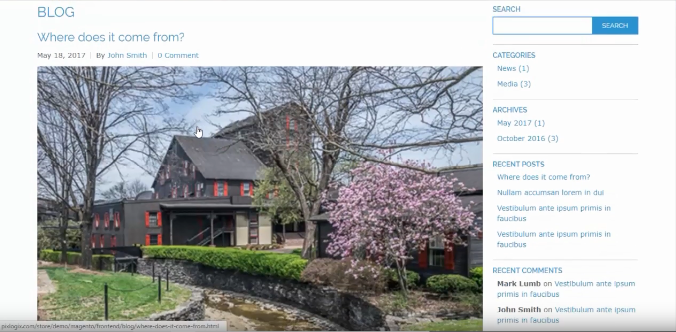 عرض القائمة - تمديد مدونة Magento