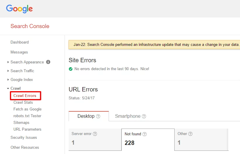 Search Console 404 檢查