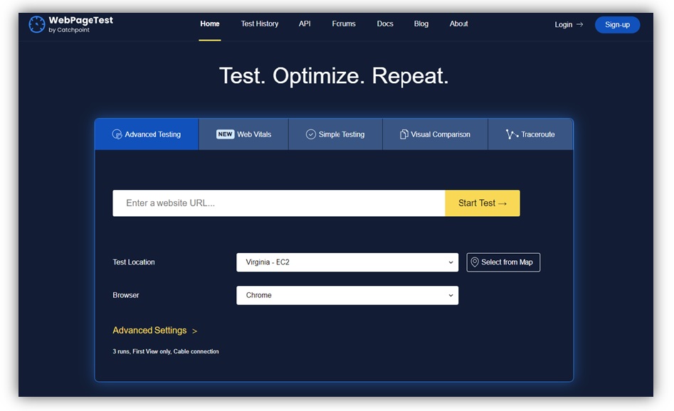 WebPageTest-WordPress-เว็บไซต์-Speed