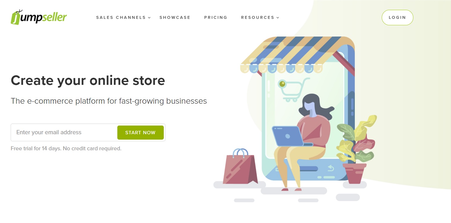 ジャンプセラー-最高のeコマースCMSプラットフォームWebサイト jumpseller - best ecommerce headless CMS