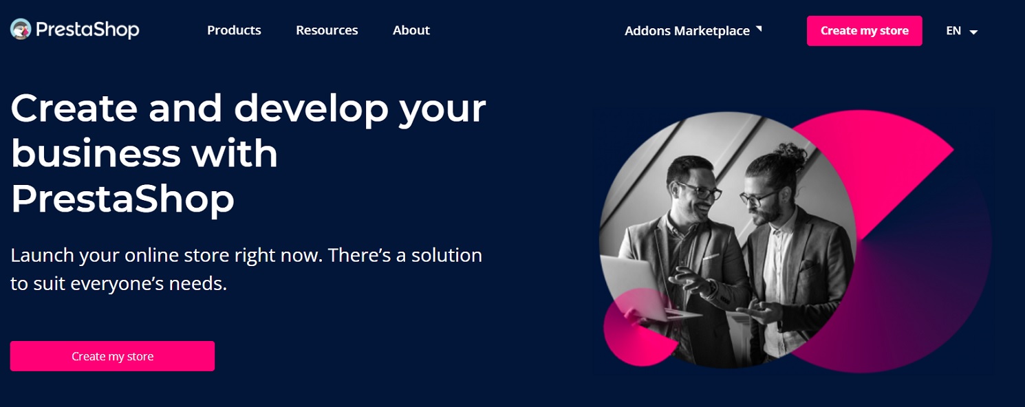 Prestashop-最高のeコマースcms2022 Prestashop - Best eCommerce CMS Platform Website