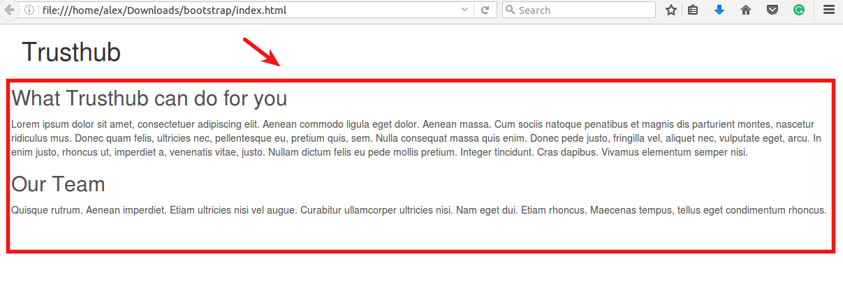 08 เนื้อหาและแถบด้านข้างที่ไม่มีเลย์เอาต์บูตสแตรป