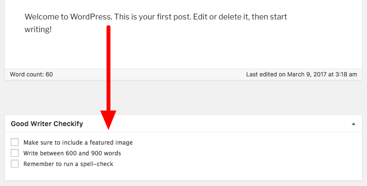 penulis yang baik memeriksa metabox plugin