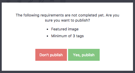 konfirmasi daftar periksa konten