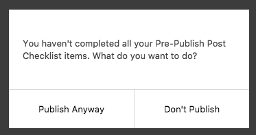 pra-publikasikan pesan metabox daftar periksa pos