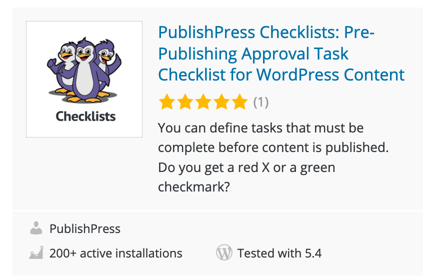 publishpress checklist