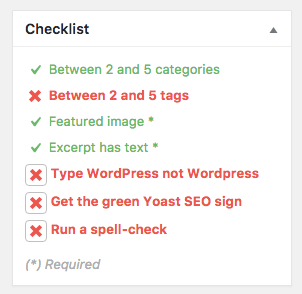 metabox daftar periksa konten