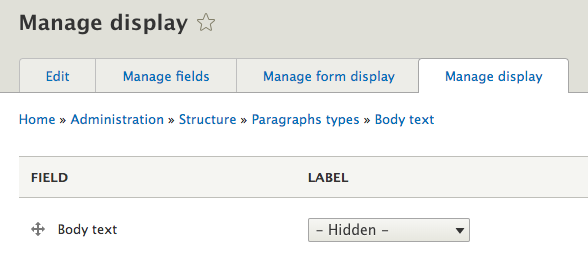 afficher les champs Drupal Paragraphs Module