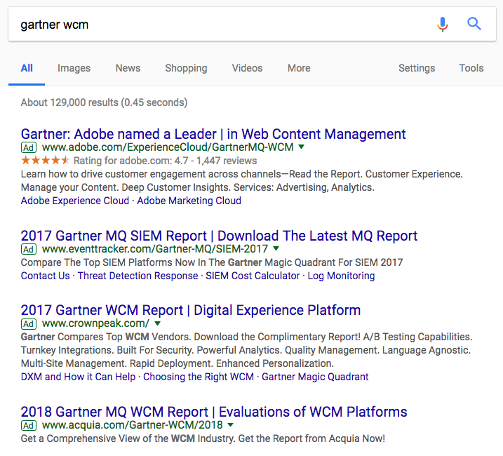 gartner wcm