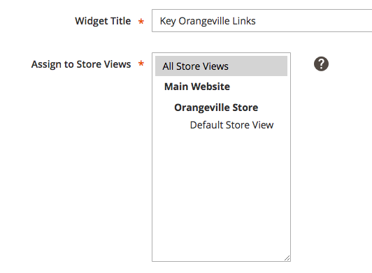 liens clés bloc magento