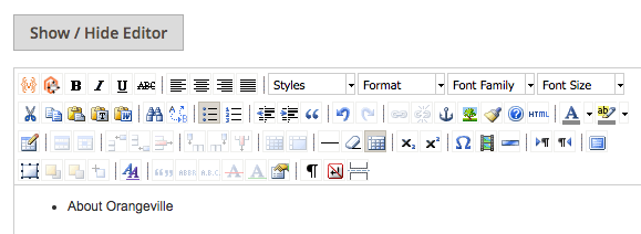 lien à l'intérieur du bloc magento
