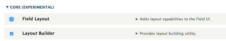 disposition des champs