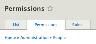 onglet autorisations drupal