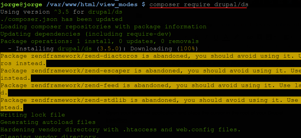 Drupal 8의 보기 모드란 무엇입니까?