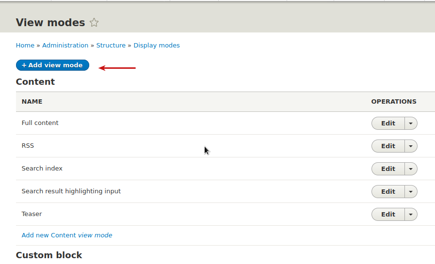 Drupal 8의 보기 모드란 무엇입니까?