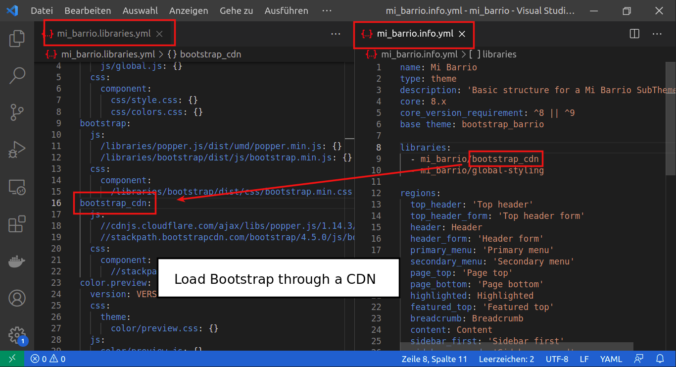 Bootstrap 4 w Drupal 8/9 z Bootstrap Barrio - OSTraining.com