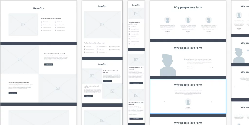 Blocchi campione della libreria di pattern