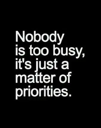 아무도 너무 바쁘지 않고 우선 순위 만