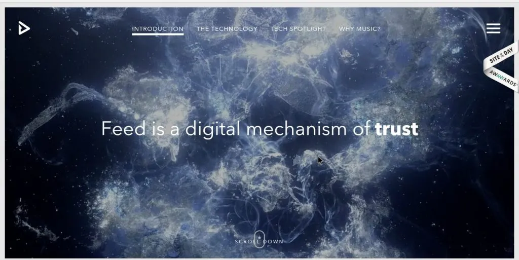 image de la page d'accueil de feedmusic