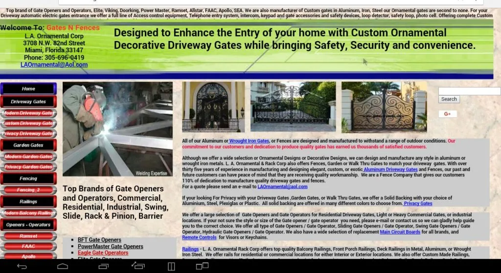 image de la page d'accueil de gatesnfences