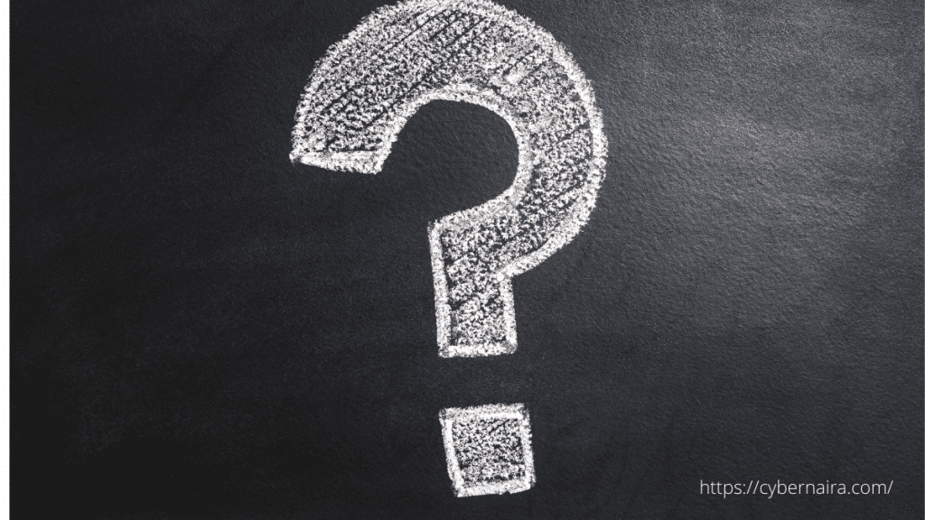 question mark on a black background